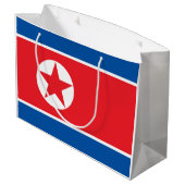 Nordkorea-Flagge Große Geschenktüte (Rückseite Schrägansicht)