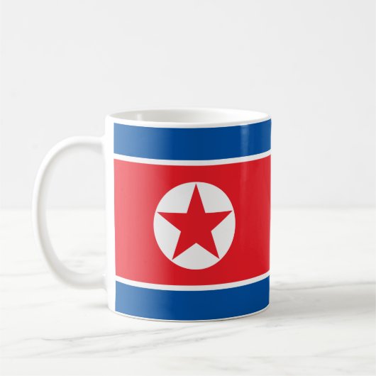 Nordkorea-Flagge Kaffeetasse (Links)