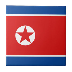 Nordkorea-Flagge Keramikfliese