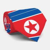 Nordkorea-Flagge Krawatte (Gerollt)