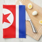 Nordkorea-Flagge Küchentuch (Viertel Falte)