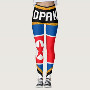 Nordkorea-Flagge Leggings