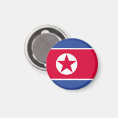 Nordkorea-Flagge Magnet (Vorderseite/Rückseite)