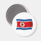 Nordkorea Flagge Magnet (Vorderseite/Rückseite)