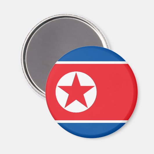 Nordkorea-Flagge Magnet (Vorderseite/Rückseite)