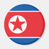 Nordkorea-Flagge Magnet (Vorne)