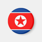Nordkorea-Flagge Magnet (Vorne)