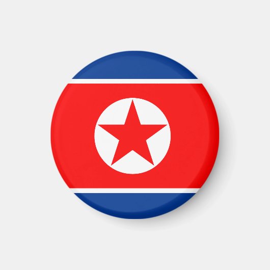 Nordkorea-Flagge Magnet (Vorne)