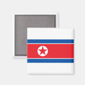 Nordkorea-Flagge Magnet (Vorderseite/Rückseite)