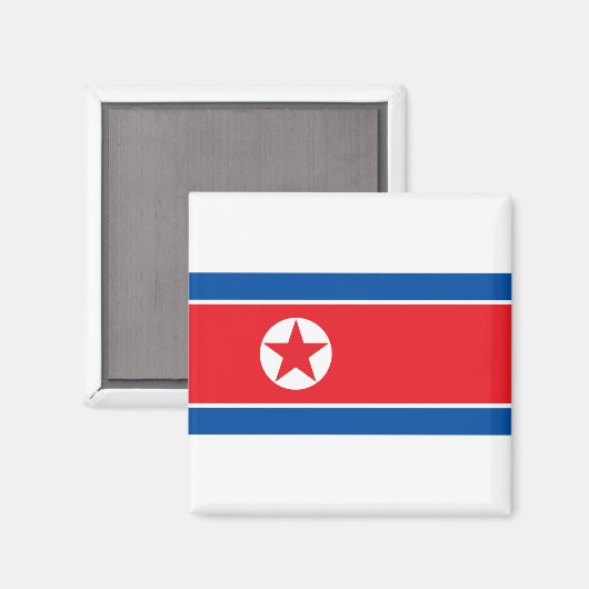 Nordkorea-Flagge Magnet (Vorderseite/Rückseite)