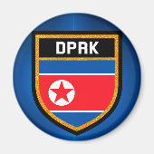 Nordkorea-Flagge Magnet (Vorne)