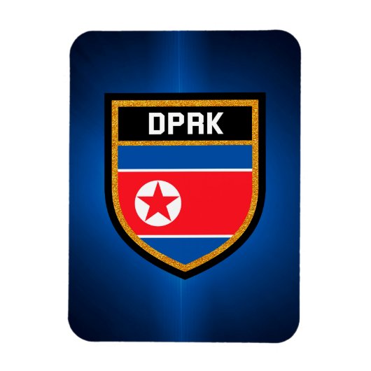 Nordkorea-Flagge Magnet (Vertikal)