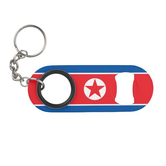 Nordkorea-Flagge Mini Flaschenöffner (Vorderseite (Horizontal))