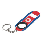 Nordkorea-Flagge Mini Flaschenöffner (Vorderseite Schrägansicht)