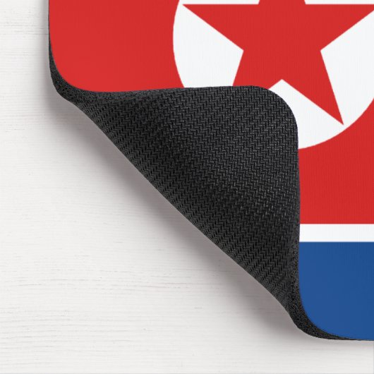 Nordkorea-Flagge Mousepad (Ecke)