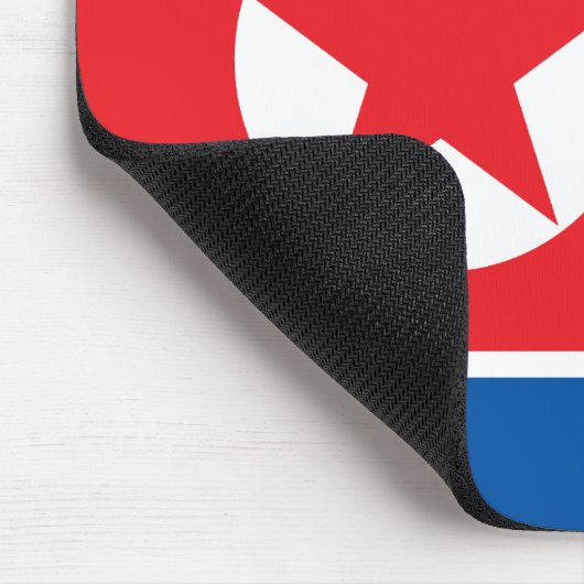 Nordkorea-Flagge Mousepad (Ecke)
