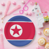 Nordkorea-Flagge Pappteller (Party)