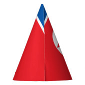 Nordkorea-Flagge Partyhütchen (Rückseite)