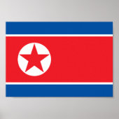 Nordkorea-Flagge Poster (Vorne)