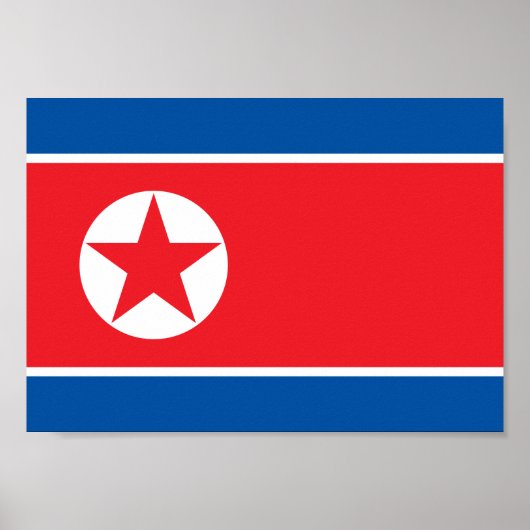Nordkorea-Flagge Poster (Vorne)