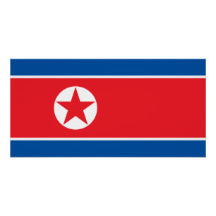 Nordkorea-Flagge Poster