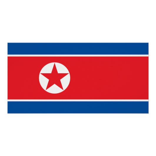 Nordkorea-Flagge Poster (Vorderseite)