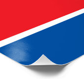 Nordkorea-Flagge Poster (Ecke)
