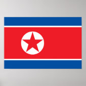 Nordkorea-Flagge Poster (Vorne)