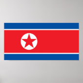 Nordkorea-Flagge Poster (Vorne)