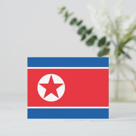 Nordkorea-Flagge Postkarte (Stehend Vorderseite)