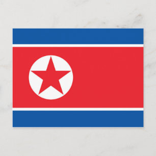 Nordkorea-Flagge Postkarte