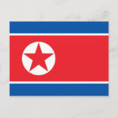Nordkorea-Flagge Postkarte (Vorderseite)