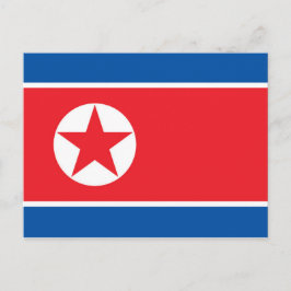 Nordkorea-Flagge Postkarte