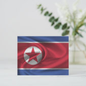 Nordkorea-Flagge Postkarte (Stehend Vorderseite)