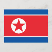Nordkorea-Flagge Postkarte (Vorderseite)