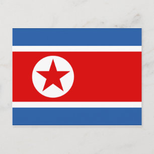Nordkorea-Flagge Postkarte