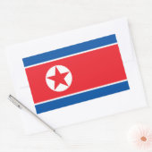 Nordkorea-Flagge Rechteckiger Aufkleber (Umschlag)