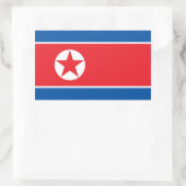 Nordkorea-Flagge Rechteckiger Aufkleber (Tasche)