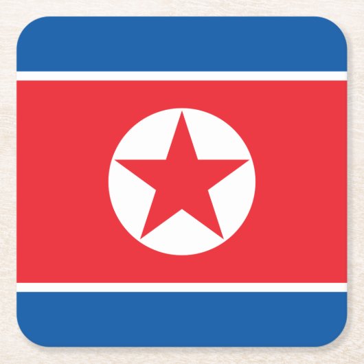 Nordkorea-Flagge Rechteckiger Pappuntersetzer (Vorderseite)