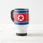 Nordkorea-Flagge Reisebecher (Vorderseite Links)