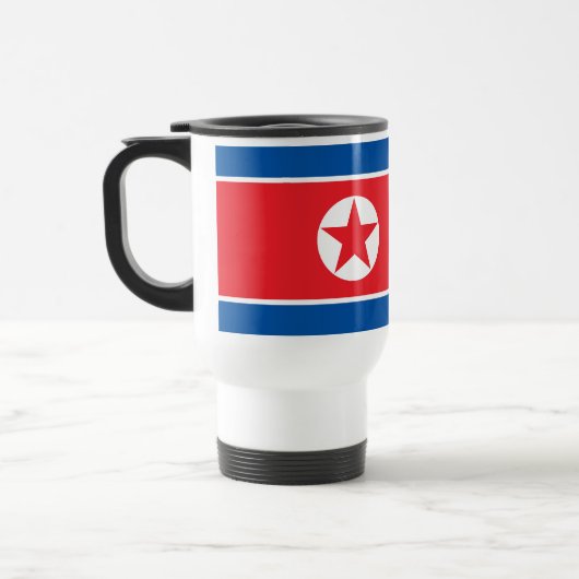 Nordkorea-Flagge Reisebecher (Links)
