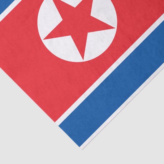 Nordkorea-Flagge Seidenpapier (Ausschnitt)