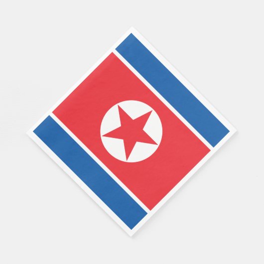 Nordkorea-Flagge Serviette (Ecke)