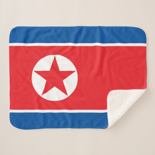 Nordkorea-Flagge Sherpadecke (Vorderseite (Horizontal))