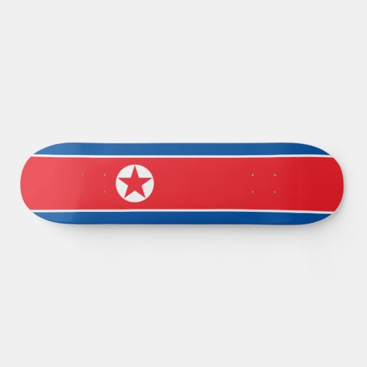 Nordkorea-Flagge Skateboard (Horizontal)