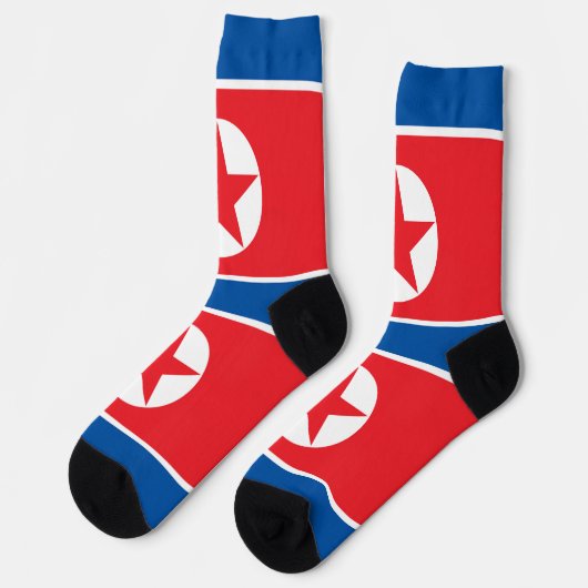 Nordkorea-Flagge Socken (Linkes Detail)