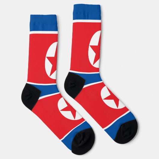 Nordkorea-Flagge Socken (Rechts)