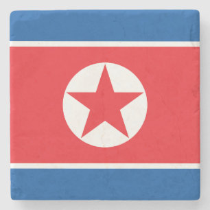 Nordkorea-Flagge Steinuntersetzer