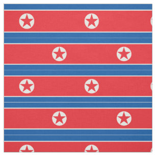 Nordkorea-Flagge Stoff
