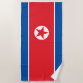 Nordkorea-Flagge Strandtuch (Vorderseite)